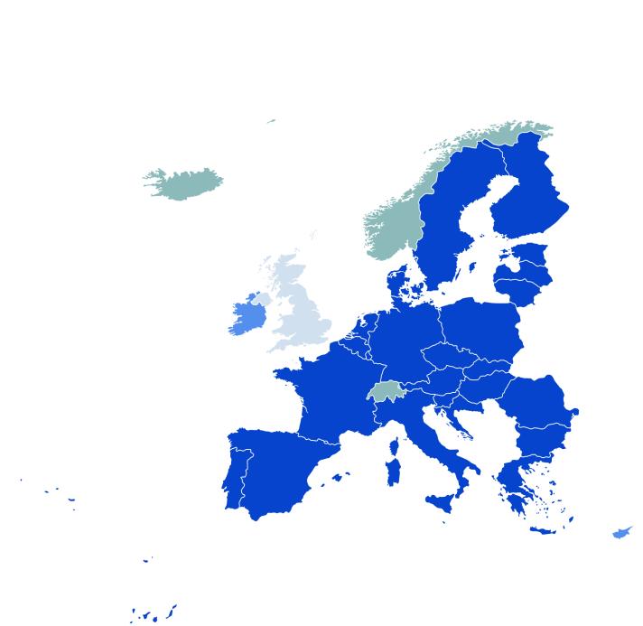 Schengen map